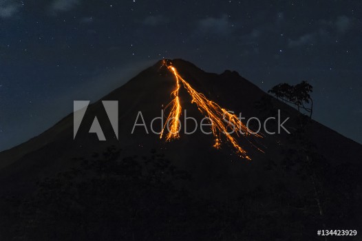 Picture of Arenal Volcano Costa Rica Erupting